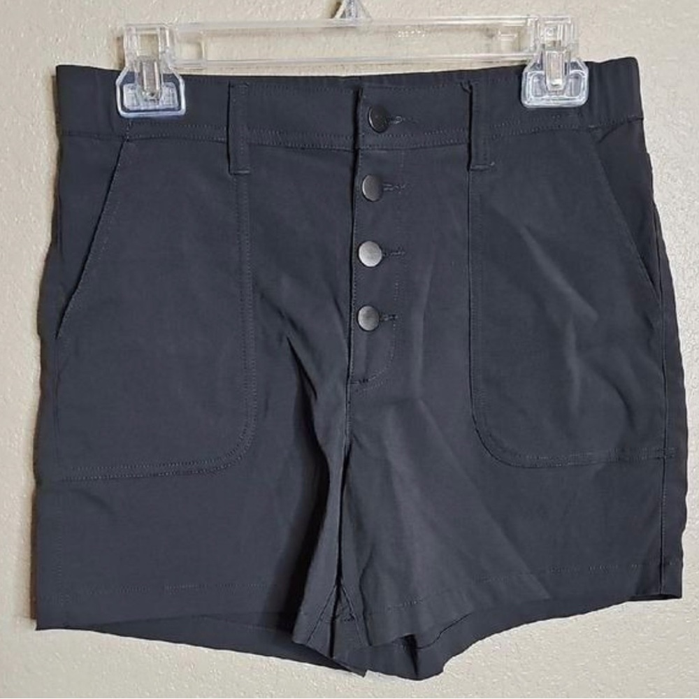 Black Button-Up Shorts